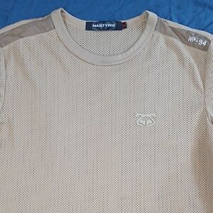 Nasty Pig Beige Mesh Tee with Logo